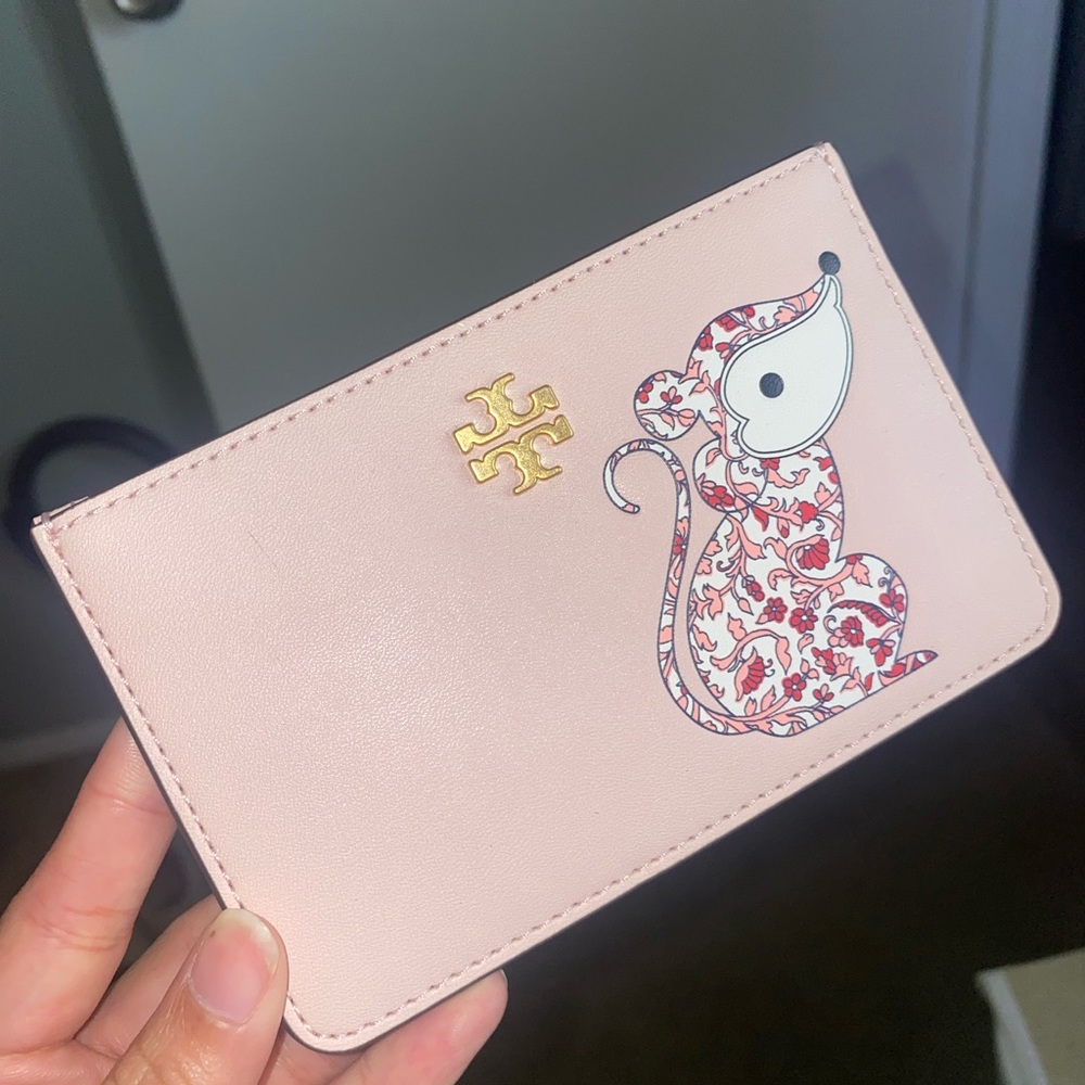Top zip card case